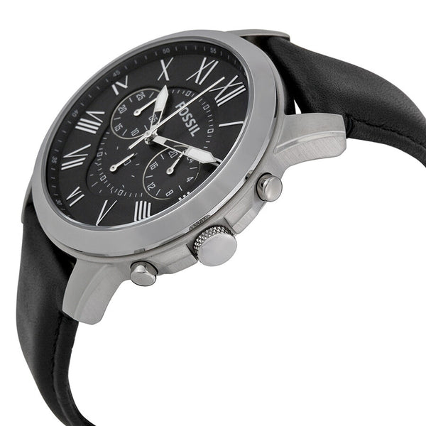 Fossil Grant Black Dial Black Leather Men's Watch FS4812 - Watches of America #2