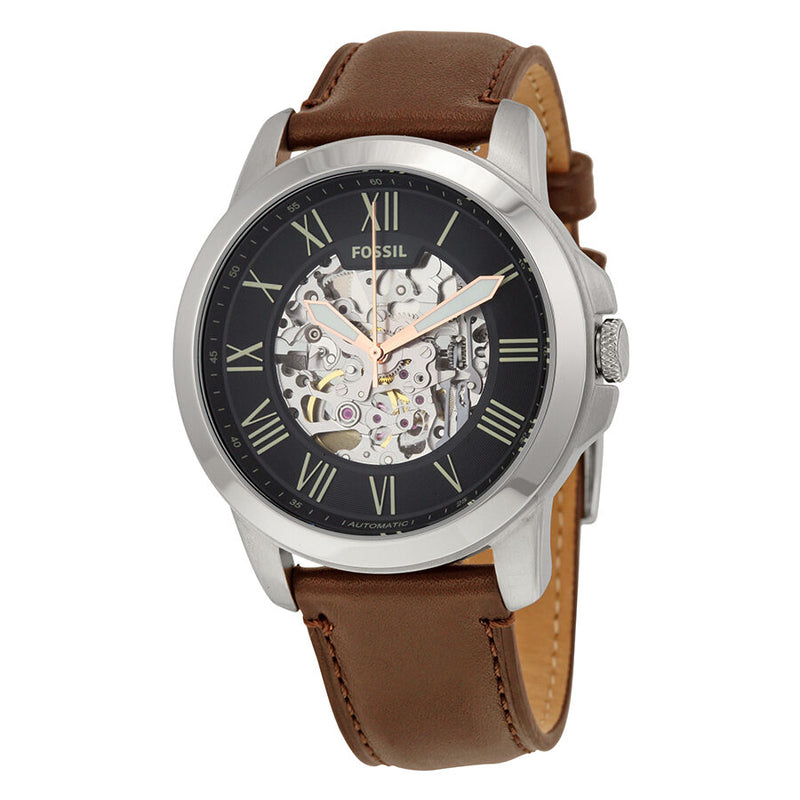Fossil Grant Automatic Black Skeleton Dial Men's Watch ME3100 - Watches of America