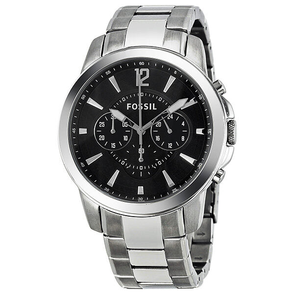 Fossil Grant Chronograph Black Dial Stainless Steel Men's Watch FS4532 - Watches of America