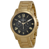 Fossil Grant Chronograph Brown Dial Gold-tone Men's Watch FS4815 - Watches of America