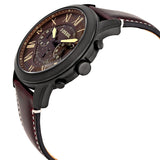 Fossil Grant Dark Brown Chronograph Leather Men's Watch FS5088 - Watches of America #2
