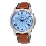 Fossil Grant Silver Dial Men's Chronograph Watch FS5184 - Watches of America