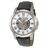 Fossil Grant Automatic Silver Skeleton Dial Men's Watch #ME3101 - Watches of America