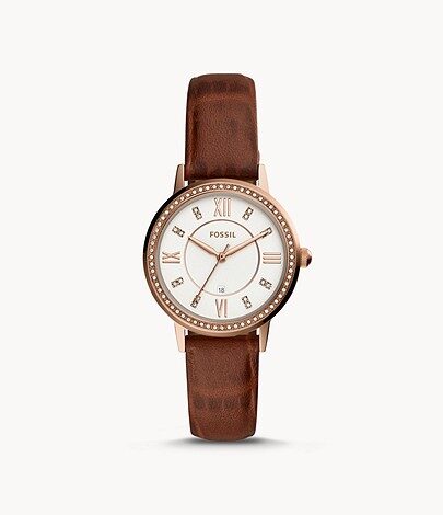 Fossil Gwen Quartz Crystal White Dial Ladies Watch #ES4878 - Watches of America