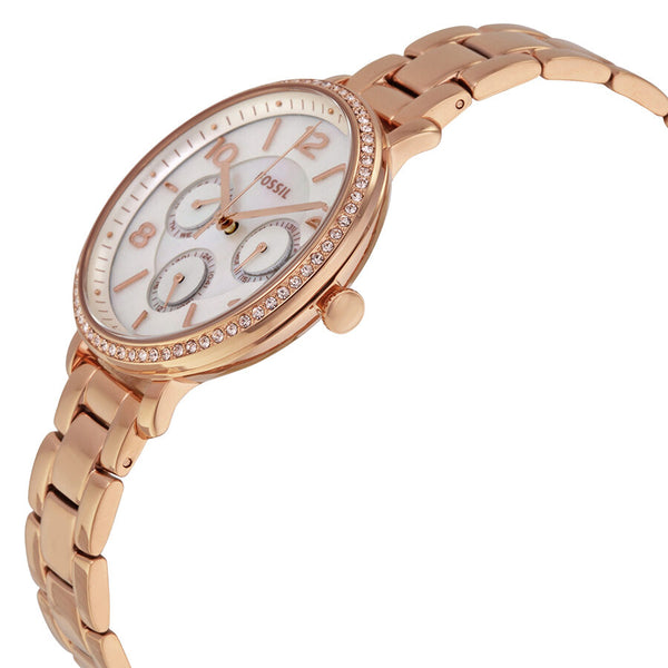 Fossil Jacqueline Multi-Function Mother of Pearl Dial Rose Gold-tone Ladies Watch ES3757 - Watches of America #2