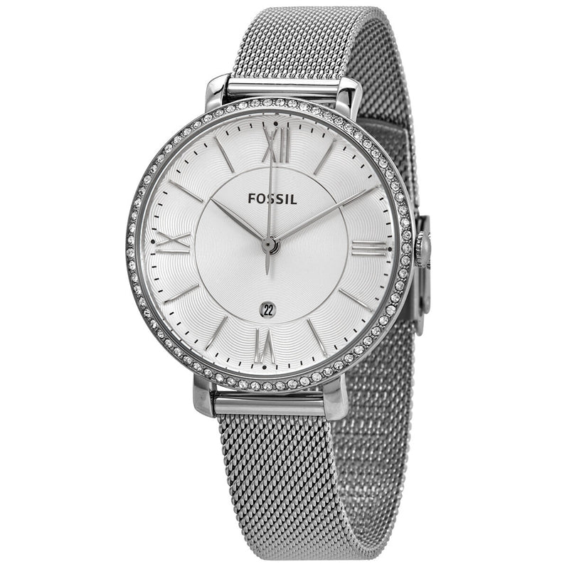 Fossil JACQUELINE Quartz Crystal Silver Dial Ladies Watch #ES4627 - Watches of America