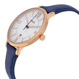 Fossil Jacqueline Silver Dial Navy Leather Quartz Ladies Watch #ES3843 - Watches of America #2