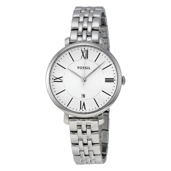 Fossil Jacqueline Silver Dial Stainless Steel Ladies Watch #ES3433 - Watches of America