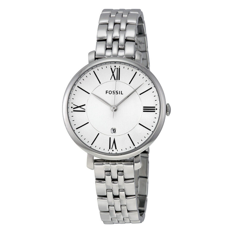 Fossil Jacqueline Silver Dial Stainless Steel Ladies Watch #ES3433 - Watches of America