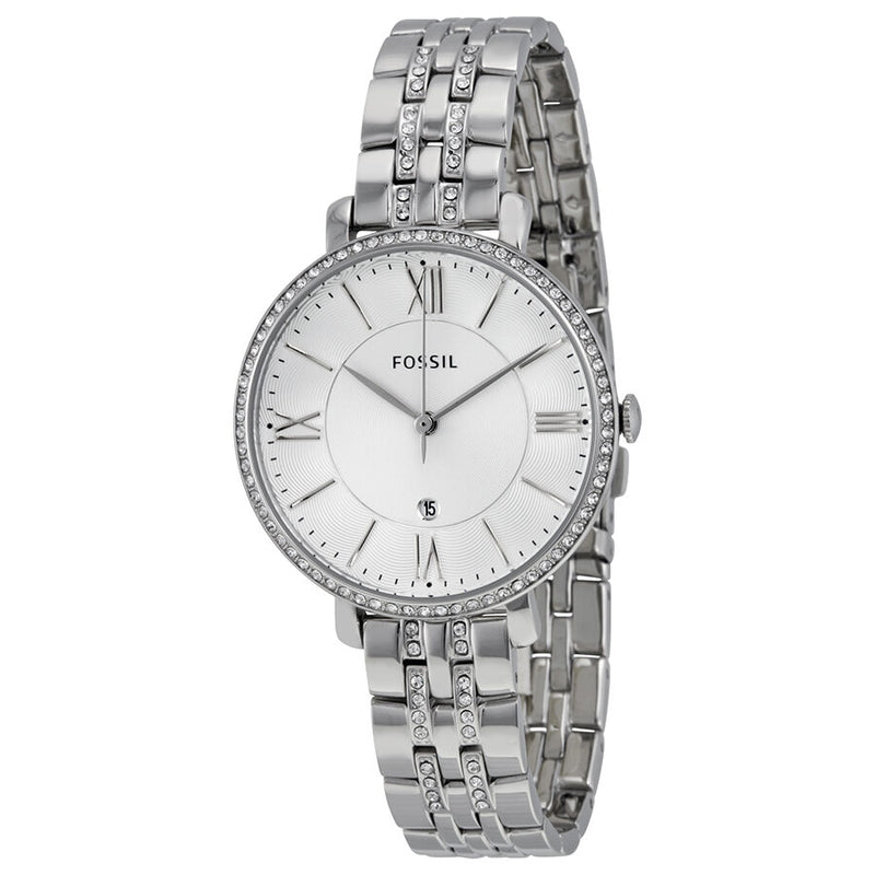 Fossil Jacqueline Silver Dial Stainless Steel Ladies Watch ES3545 - Watches of America