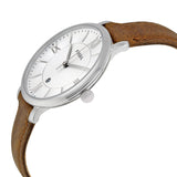 Fossil Jacqueline Silver Dial Tan Leather Strap Ladies Watch #ES3708 - Watches of America #2