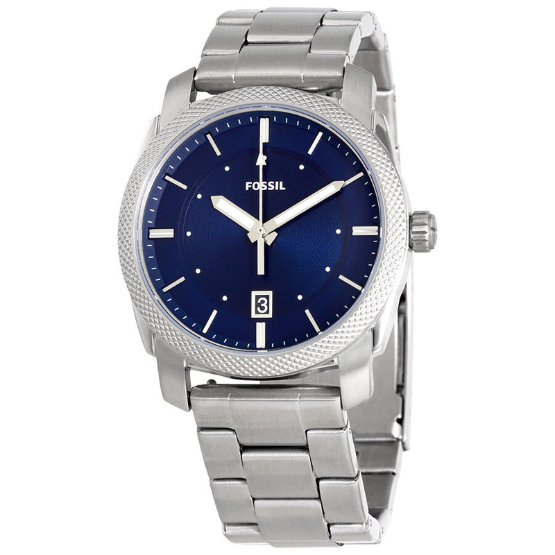 Fossil Machine Blue Dial Stainless Steel Men's Watch #FS5340 - Watches of America