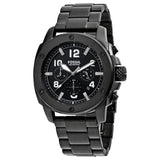 Fossil Machine Chronograph Black Dial Black Ion-plated Men's Watch FS4927 - Watches of America