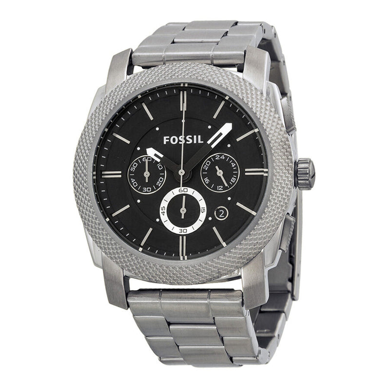 Fossil Machine Chronograph Black Dial Stainless Steel Men's Watch FS4776 - Watches of America