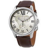 Fossil Monty Quartz Cream Dial Brown Leather Men's Watch #FS5638 - Watches of America