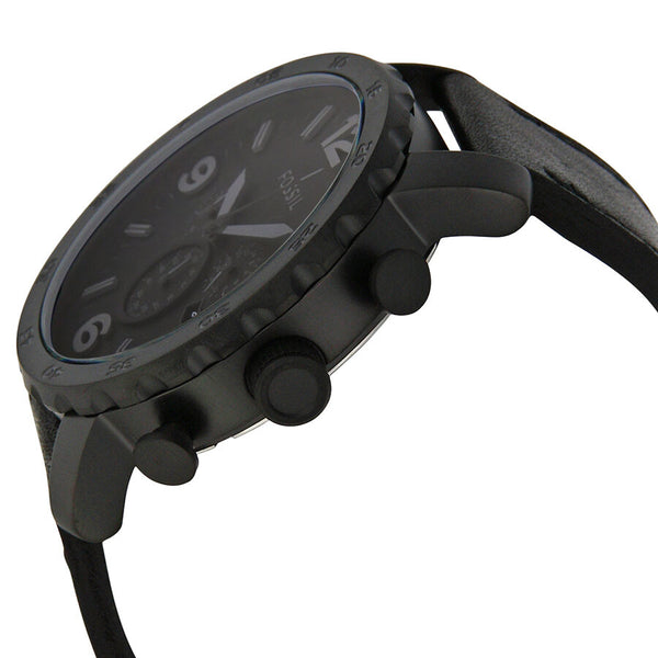 Fossil Nate Chronograph Black Dial Black Ion-plated Men's Watch #JR1354 - Watches of America #2