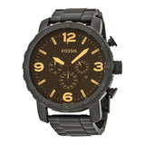 Fossil Nate Chronograph Black Ion-plated Men's Watch JR1356 - Watches of America