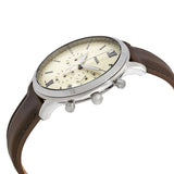 Fossil Neutra Chronograph Cream Dial Brown Leather Men's Watch #FS5380 - Watches of America #2