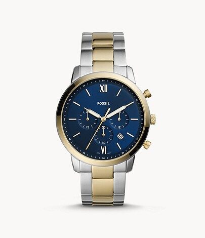 Fossil Neutra Chronograph Quartz Blue Dial Men's Watch #FS5706 - Watches of America