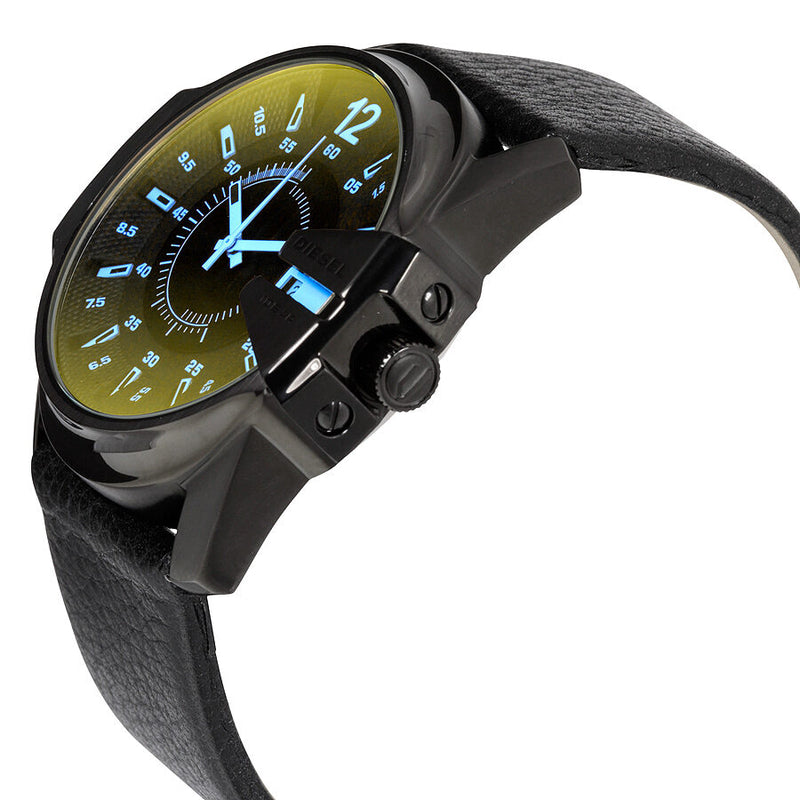 Diesel Timeframe Iridescent Dial Leather Men's Watch #DZ1657 - Watches of America #2