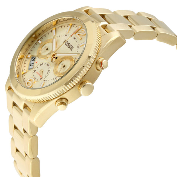 Fossil Perfect Boyfriend Gold Dial Ladies Multifunction Watch ES3884 - Watches of America #2