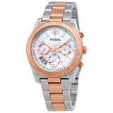 Fossil Perfect Boyfriend Mother of Pearl Dial Ladies Watch ES4135 - Watches of America