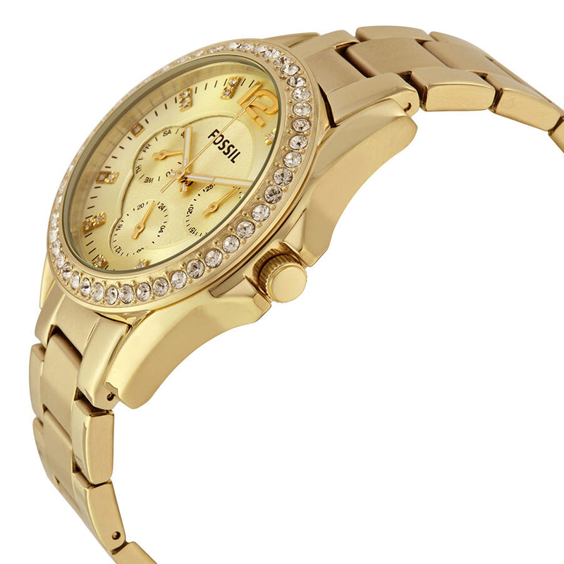 Fossil Riley Multi-Function Champagne Dial Ladies Watch #ES3203 - Watches of America #2