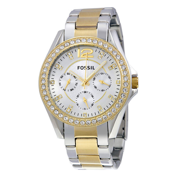 Fossil Riley Multi-Function Two-tone Ladies Watch #ES3204 - Watches of America