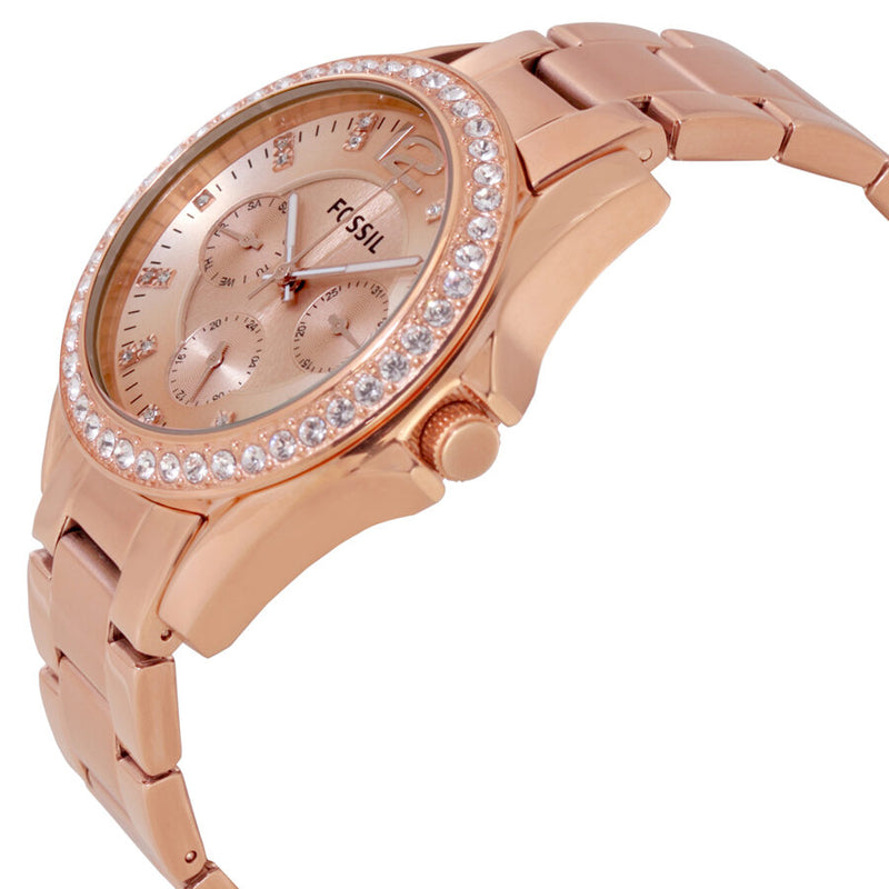 Fossil Riley Multi-Function Rose Gold-plated Ladies Watch #ES2811 - Watches of America #2