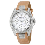 Reloj Fossil Riley Multifunción Esfera Plateada para Mujer ES3889