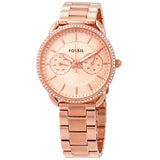 Fossil Tailor Multifunction Rose Dial Ladies Watch ES4264 - Watches of America