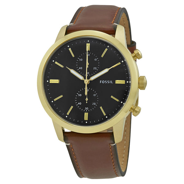 Fossil Townsman Chronograph Black Dial Men's Watch FS5338 - Watches of America