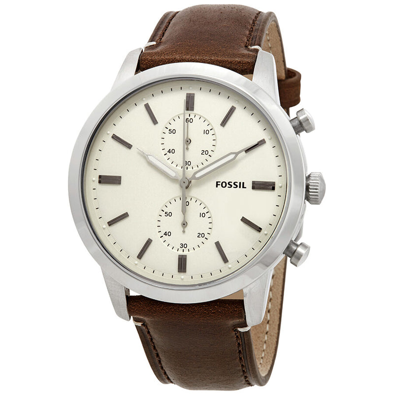 Fossil Townsman Chronograph Cream Dial Men's Watch FS5350 - Watches of America