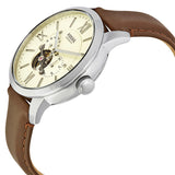 Fossil Townsman Mechanical Cream Dial Brown Leather Men's Watch ME3064 - Watches of America #2