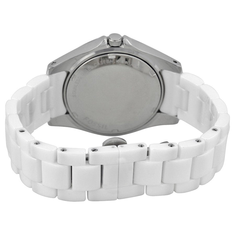 Fossil White Dial Ceramic Bracelet Ladies Watch CE1002 - Watches of America #4
