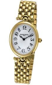 Frederique Constant Art Deco Oval Silver Dial Steel Ladies Watch #FC-200A2V5B - Watches of America