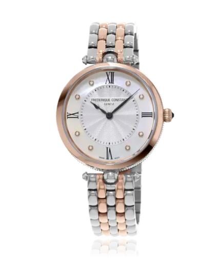 Frederique Constant Art Deco Quartz Diamond Silver Dial Ladies Watch #FC-200MPWD2AR2B - Watches of America