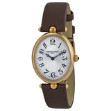 Frederique Constant Art Deco Silver Dial Brown Stain Ladies Watch #FC-200A2V5 - Watches of America