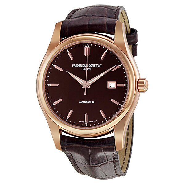 Frederique Constant Automatic Chocolate Dial Rose Gold-Plated Men's Watch #303C4B4 - Watches of America