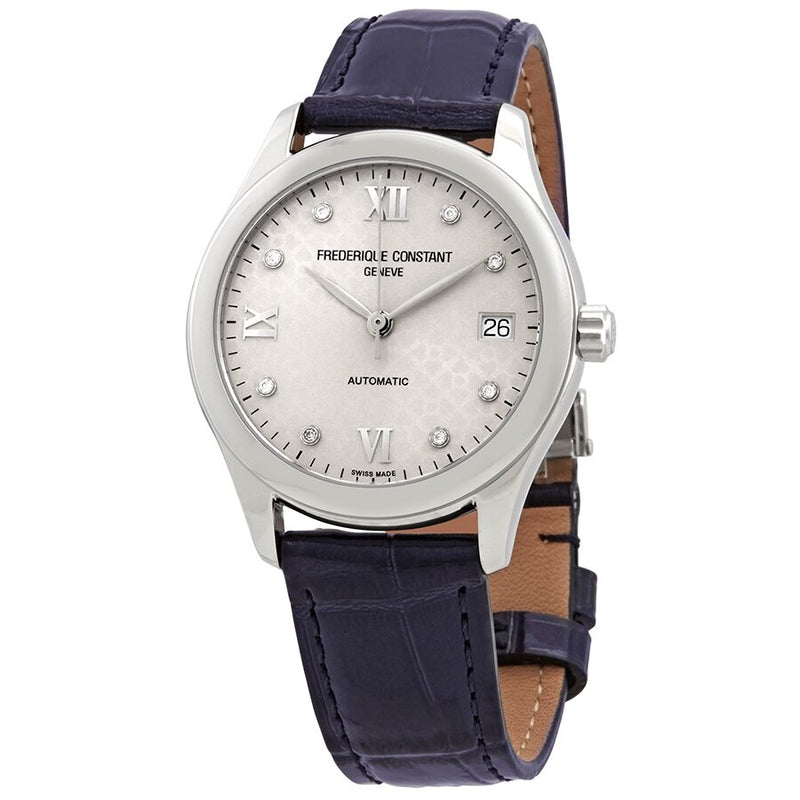 Frederique Constant Automatic Light Grey Diamond Dial Ladies Watch #FC-303LGD3B6 - Watches of America