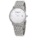 Frederique Constant Classics Slimline Quartz Diamond Ladies Watch #FC-220MPWD3S6B - Watches of America