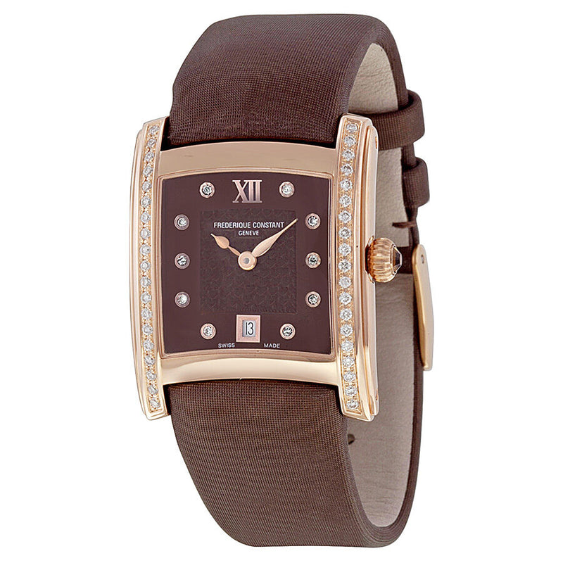 Frederique Constant Delight Brown Dial Ladies Watch #FC-220CHD2ECD4 - Watches of America
