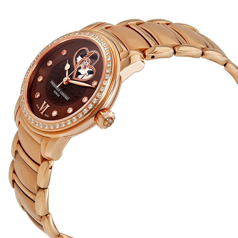 Frederique Constant Double Heart Beat Brown Dial Automatic Ladies #FC-310CDHB2PD4B - Watches of America #2