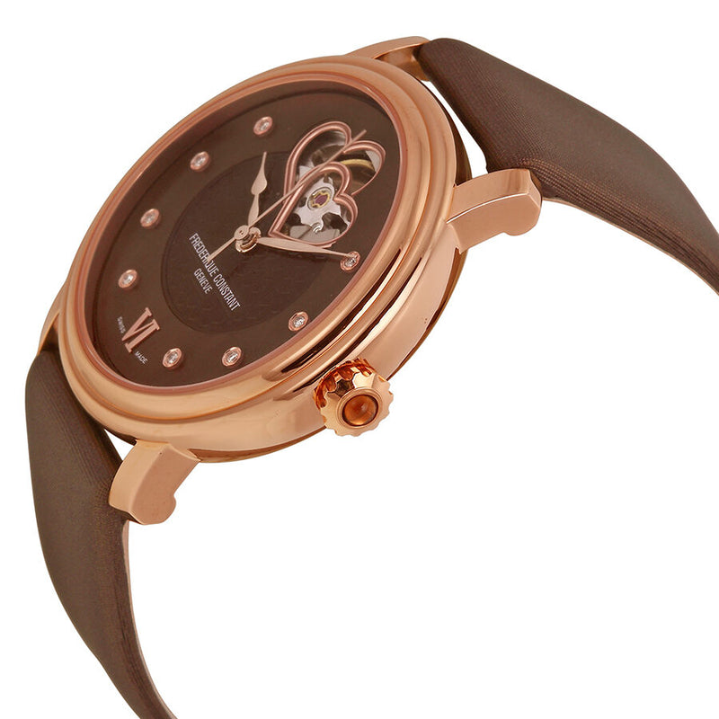 Frederique Constant Double Heart Brown Mother of Pearl Dial Rose Gold-tone Ladies Watch #FC-310CDHB3P4 - Watches of America #2