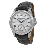 Frederique Constant Maxi Manufacture Silver Guilloche Leather Men's Watch #FC-700MS5M6 - Watches of America