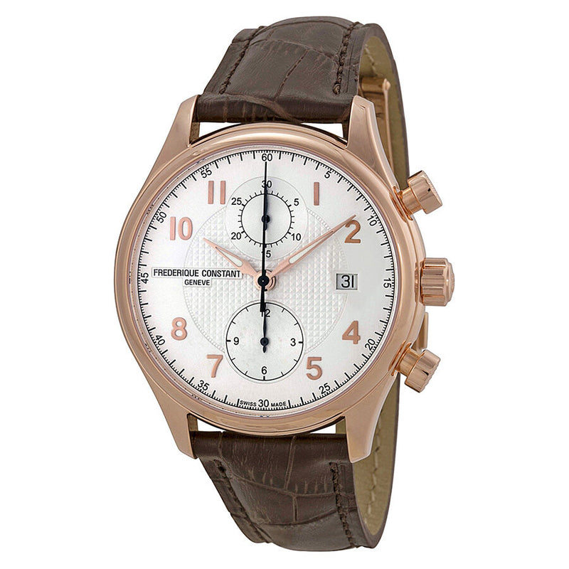Frederique Constant Runabout Chronograph Silver Dial Men's Watch #FC-393RM5B4 - Watches of America