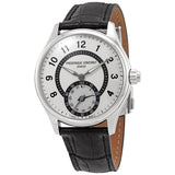 Frederique Constant Silver Dial Men's Leather Horological Smartwatch #FC-285SDG5B6 - Watches of America