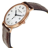 Frederique Constant Slim Line Rose Gold Brown Leather Men's Watch #FC-245M4S9 - Watches of America #2