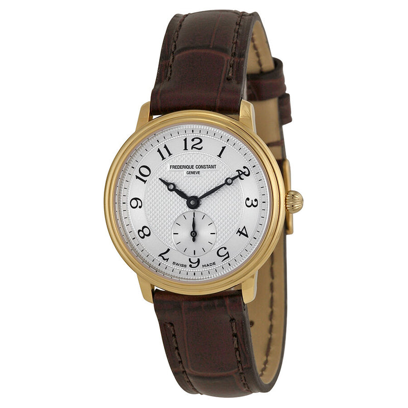 Frederique Constant Slim Line Silver Dial Gold-plated Ladies Watch 235AS1S5#FC-235AS1S5 - Watches of America