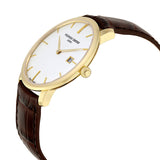 Frederique Constant Slim Line Automatic White Dial Brown Leather Men's Watch #306V4S5 - Watches of America #2
